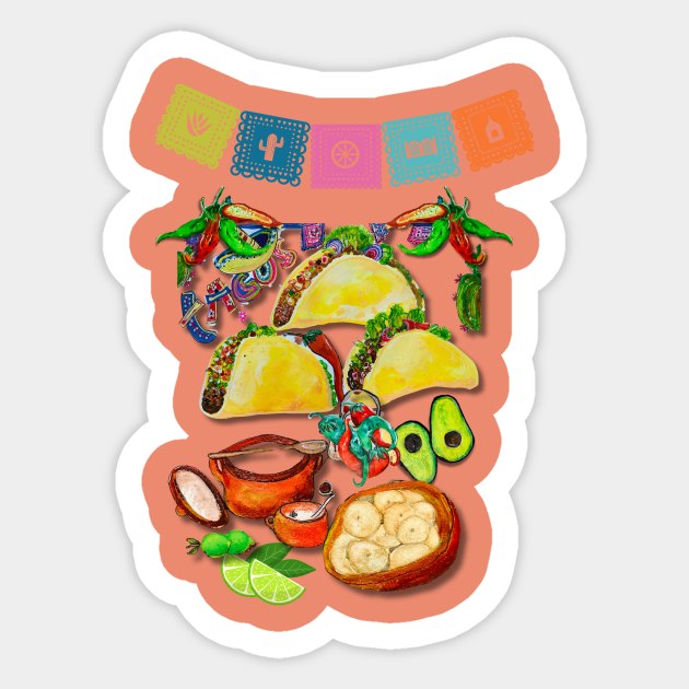 I want to it mexican tortilla tacos Sticker by LuluCybril